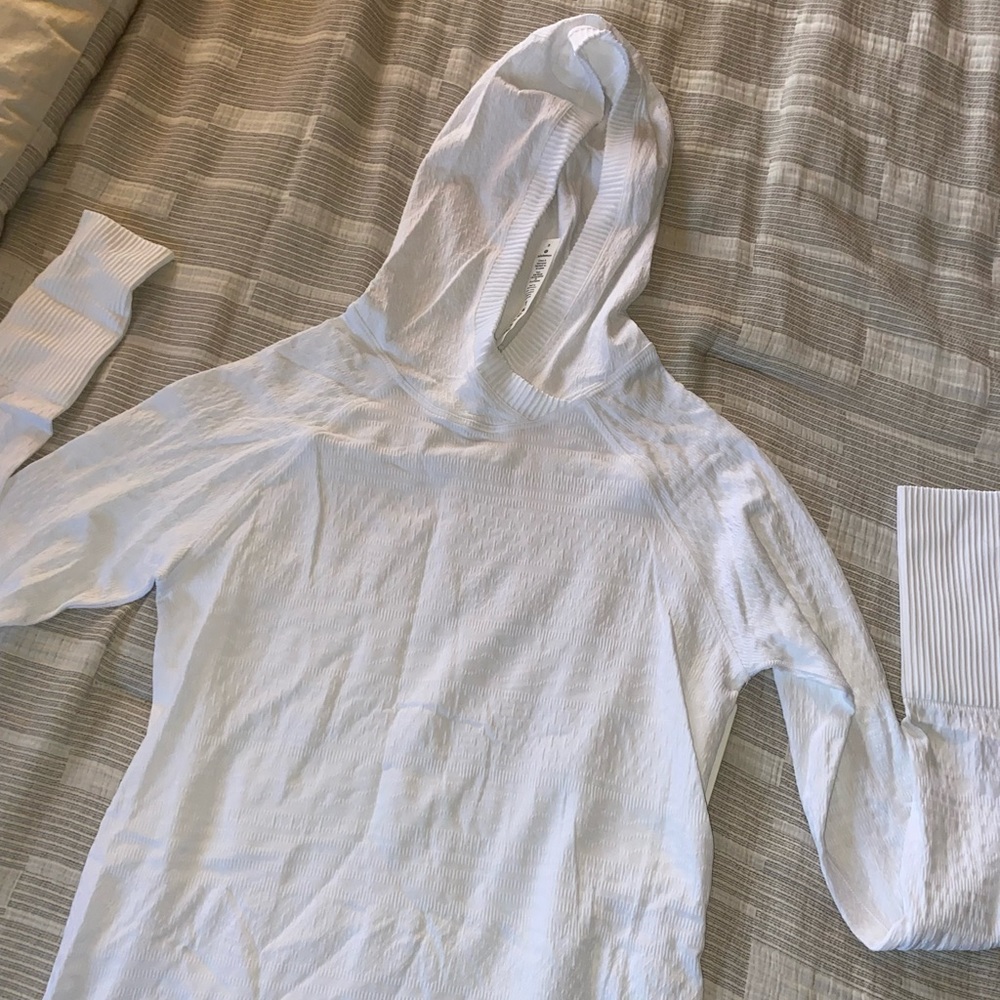 White long sleeve athletic top